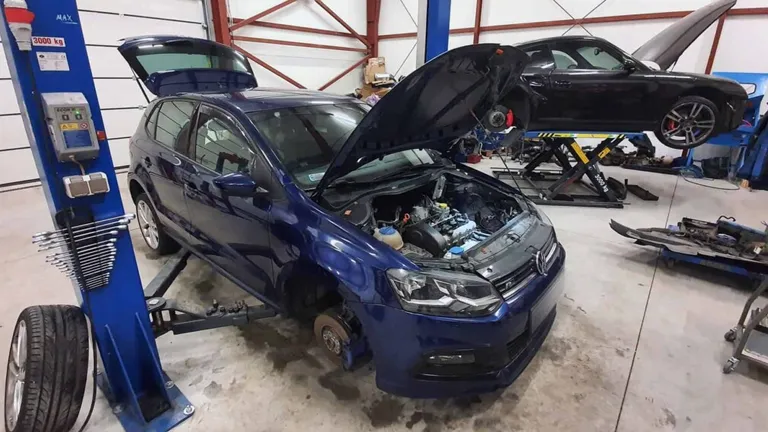 Old engine removed