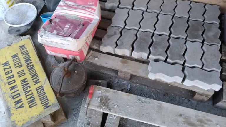 Homemade paving stones