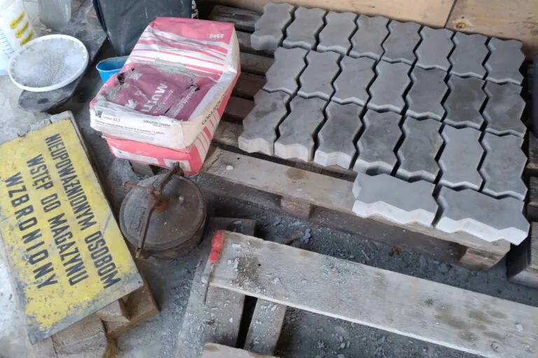 Homemade paving stones