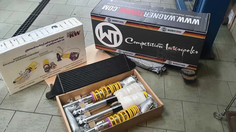 KW V3 Inox Coilovers + Wagner Competition Intercooler Kit