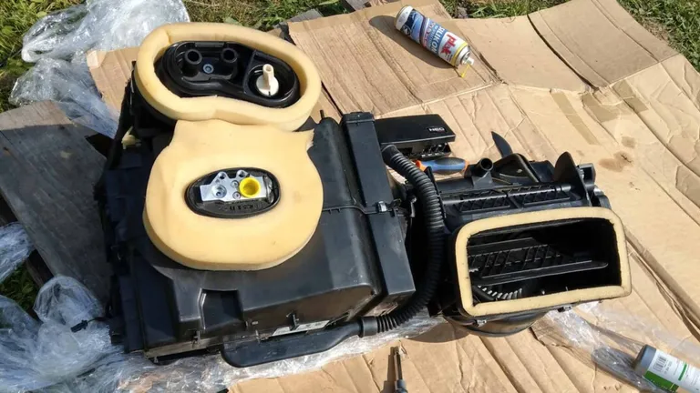 Removing heater and air conditioning unit