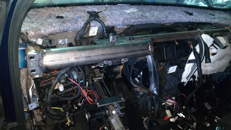 Removing dash panel cross member