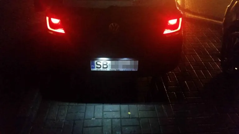 Lampki LED oświetlenia tablicy rejestracyjnej