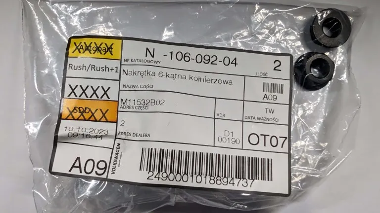 New windshield wiper nuts