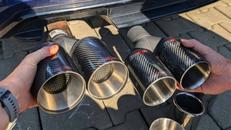 New exhaust tips + active exhaust