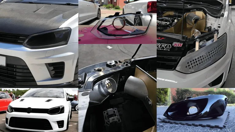 Custom headlight/fog lightair intake for Polo 6R/6C