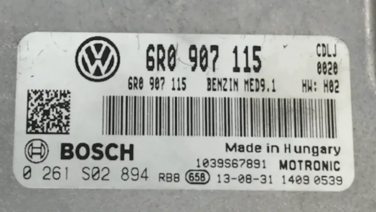 Information about the Polo 6R R WRC Street&#8217;s ECU: Bosch Med 9.1