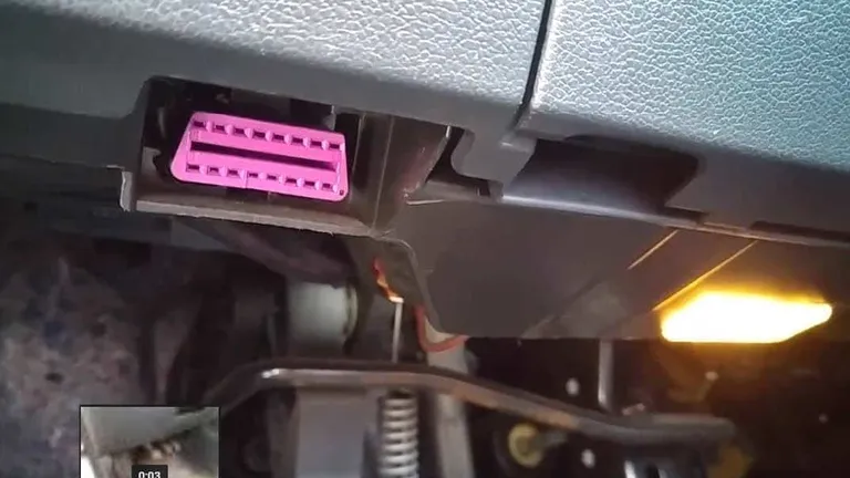 Diagnosis connector (OBD2) location