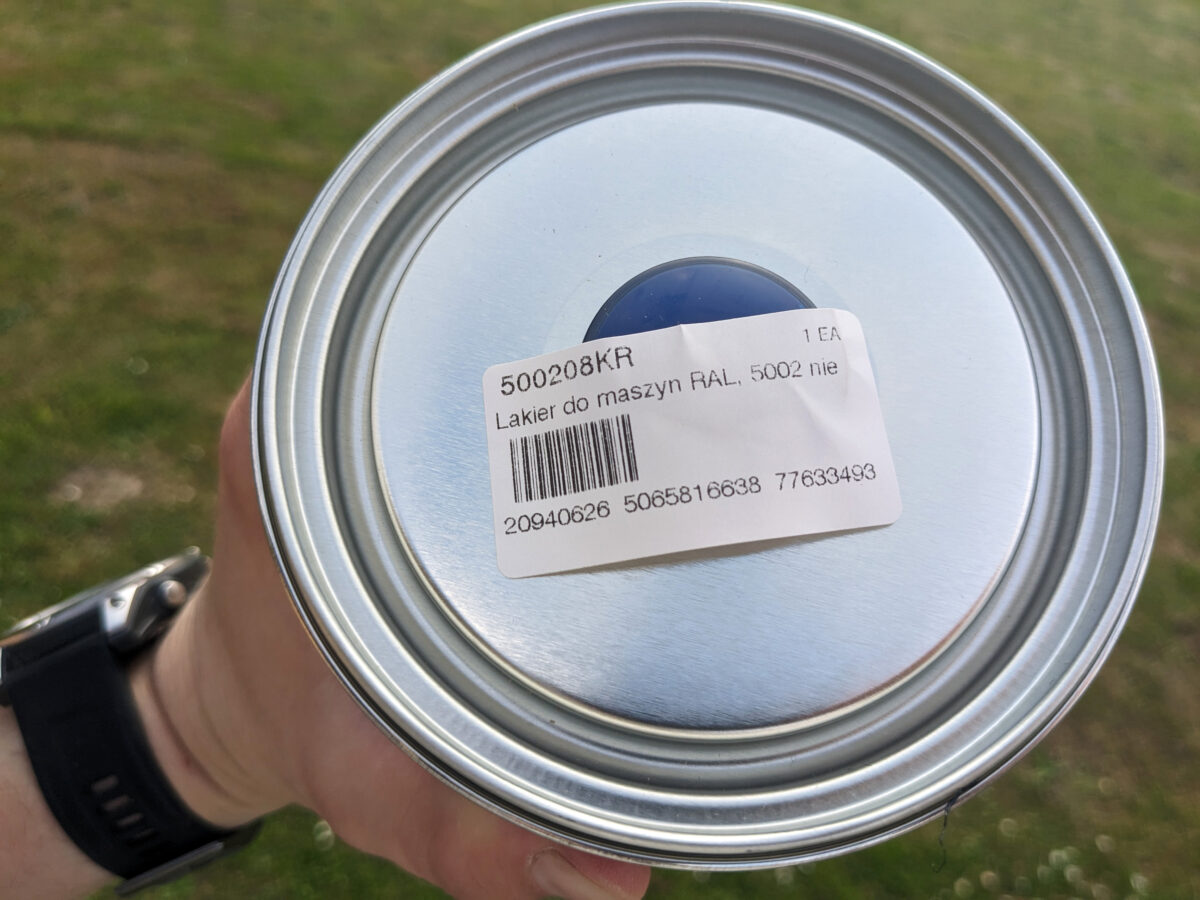 Farba niebieska RAL 5002